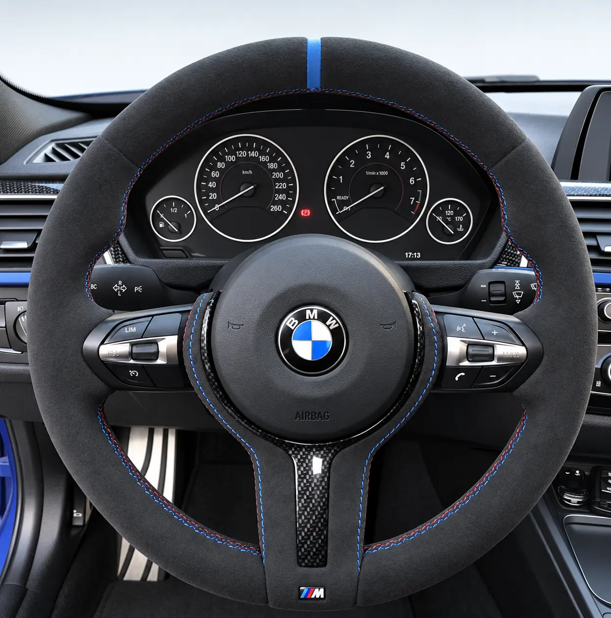 BMW F30 M Sport carbon dekorlu orijinal Alcantara direksiyon