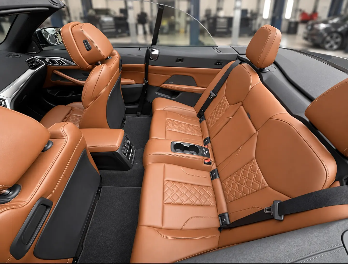 BMW 430i G23 kırmızı hakiki deri arka koltuk döşeme