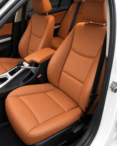 BMW E90 cognac suni deri ön koltuk döşeme