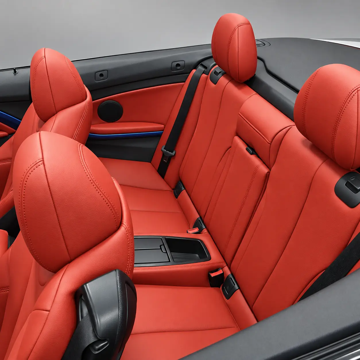BMW F33 Cabrio kırmızı Alman Dakota deri arka koltuk döşemesi