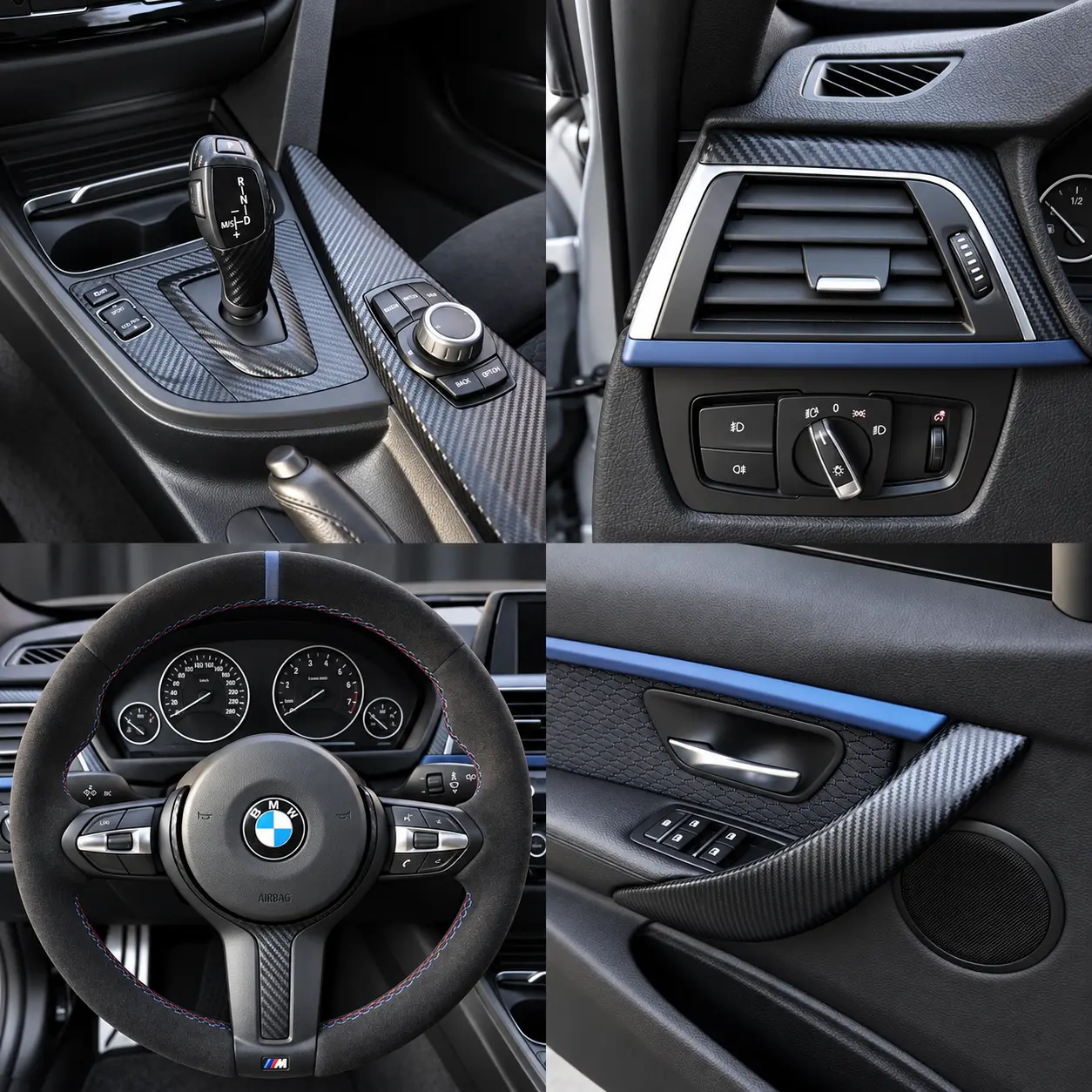 BMW carbon folyo ve Alcantara iç trim uygulaması