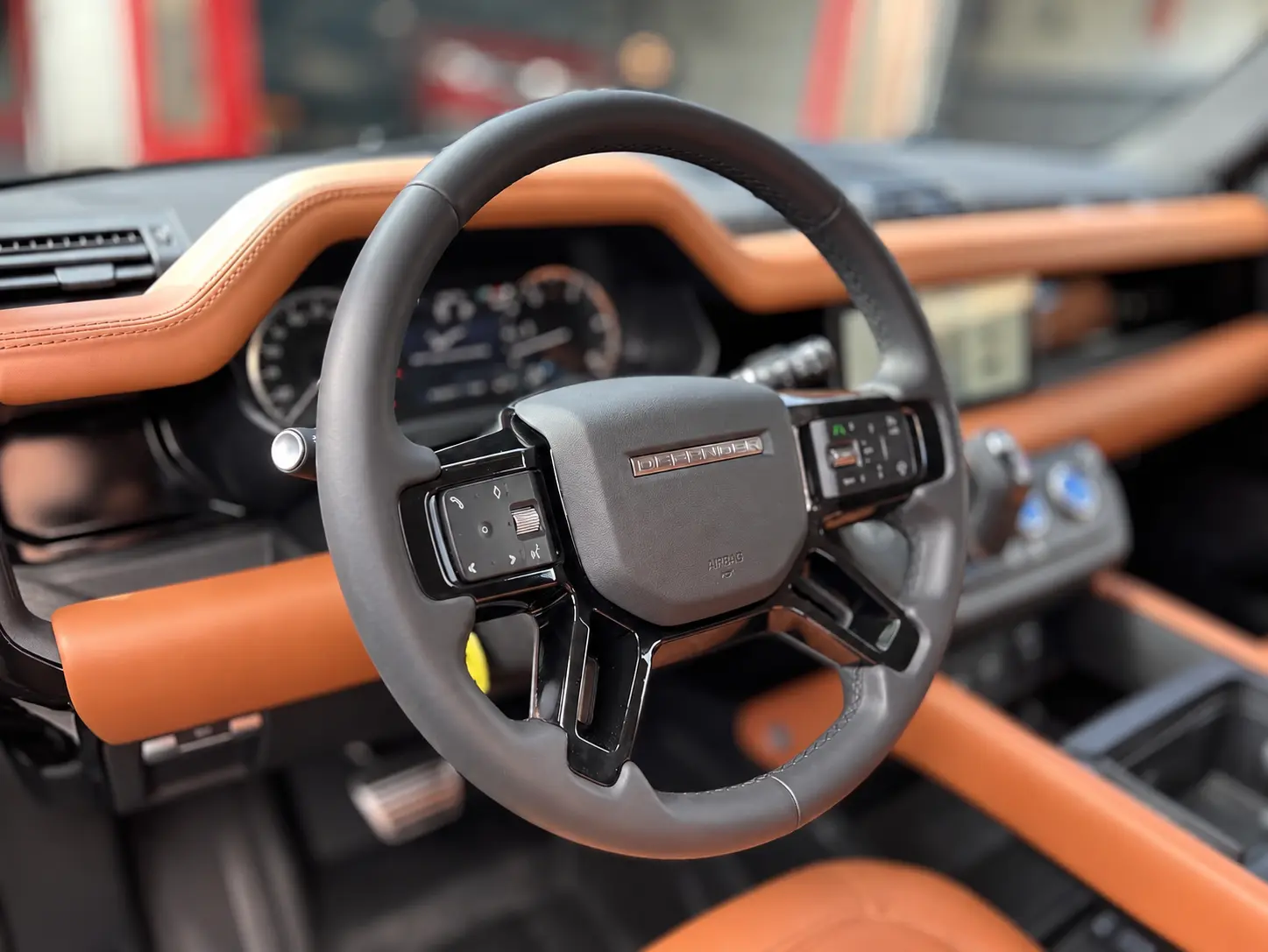 Land Rover Defender 90 hakiki deri direksiyon kaplama