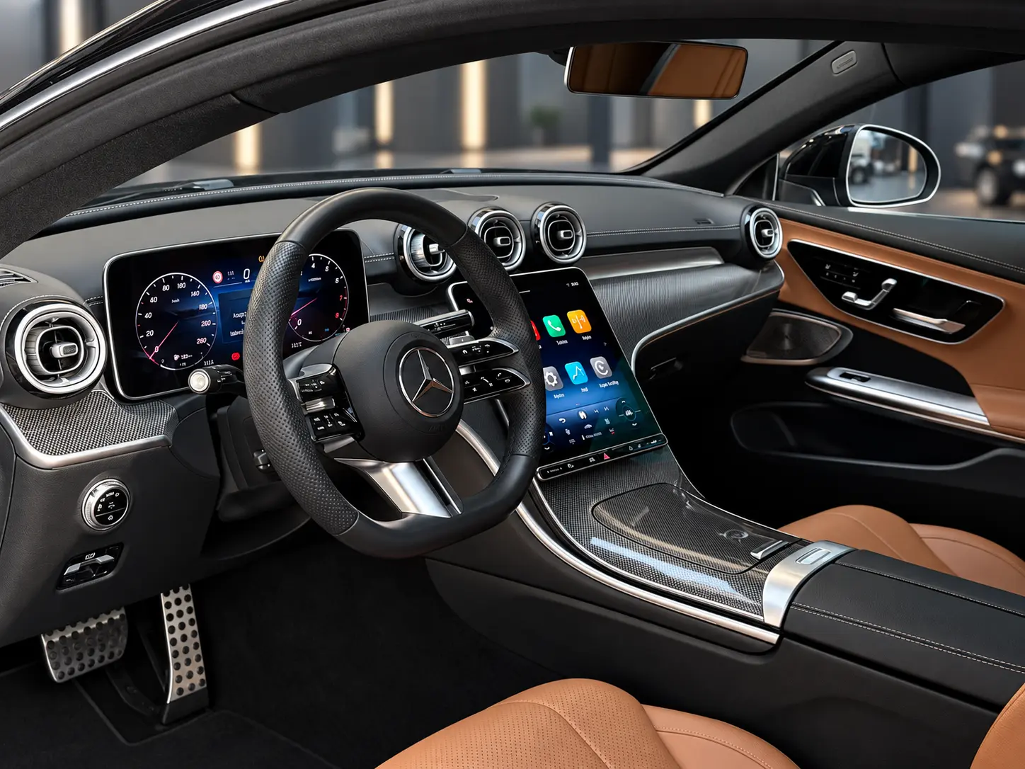 Mercedes CLE 300 AMG deri direksiyon ve kokpit referansı