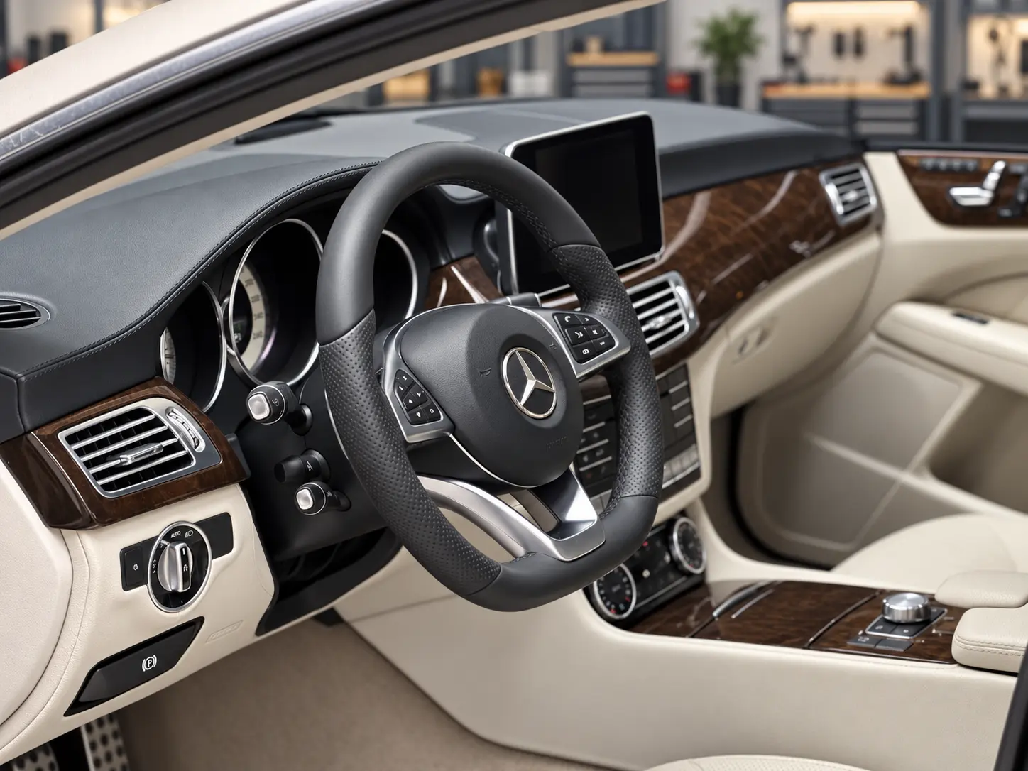 Mercedes CLS 350 deri ve maun direksiyon