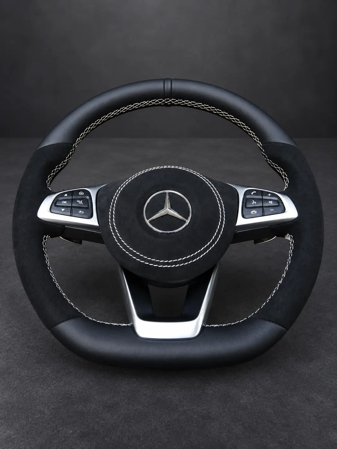 Mercedes W205 C180 orijinal Alcantara direksiyon ve Alcantara airbag