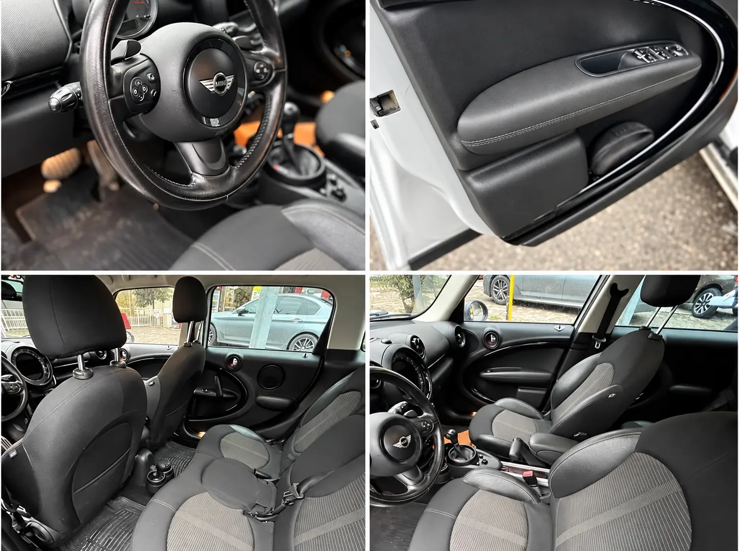 MINI Cooper Countryman uygulama öncesi siyah kumaş koltuklar ve kapı içleri