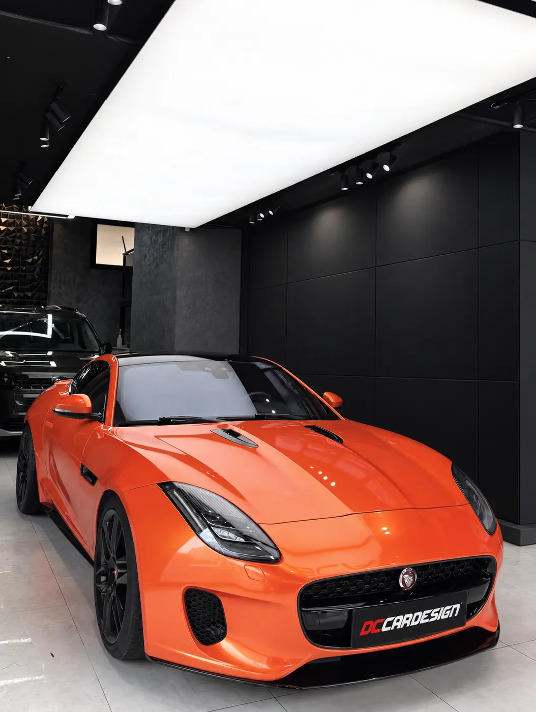 Turuncu Jaguar F-Type ön gövde PPF kaplama görünümü